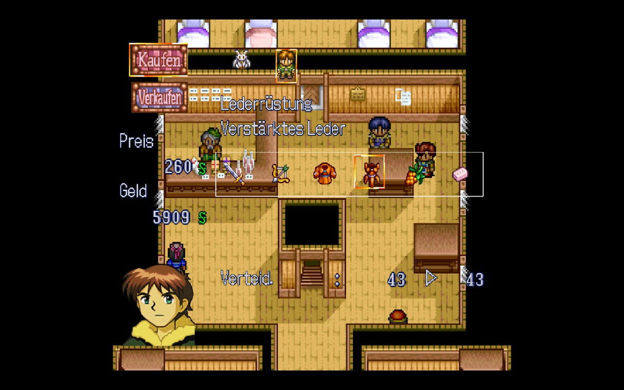 LunarSilverStarStory Screenshot (14) Das Menü ist insbesondere in Lunar: Silver Star Story teils schwer lesbar