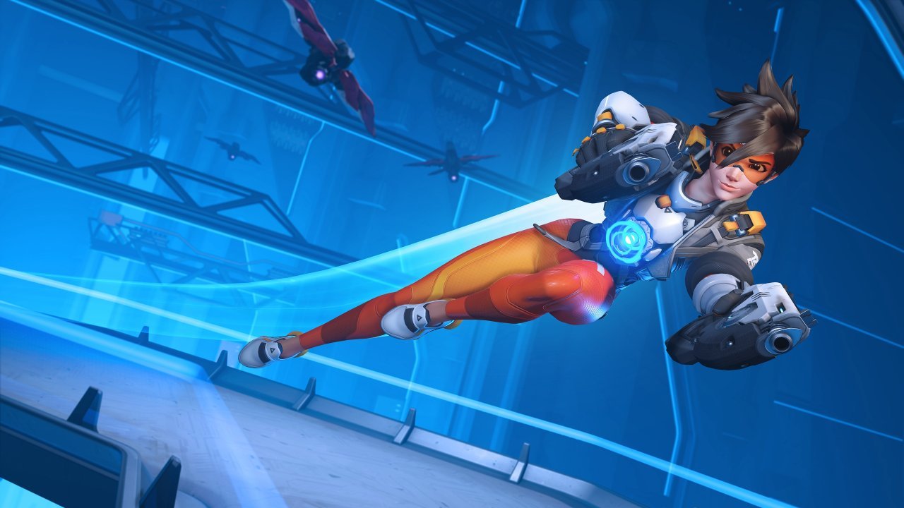 Overwatch 2 Blizzcon 2019 Screenshot Rio Tracer 3P Gameplay 02 buffed