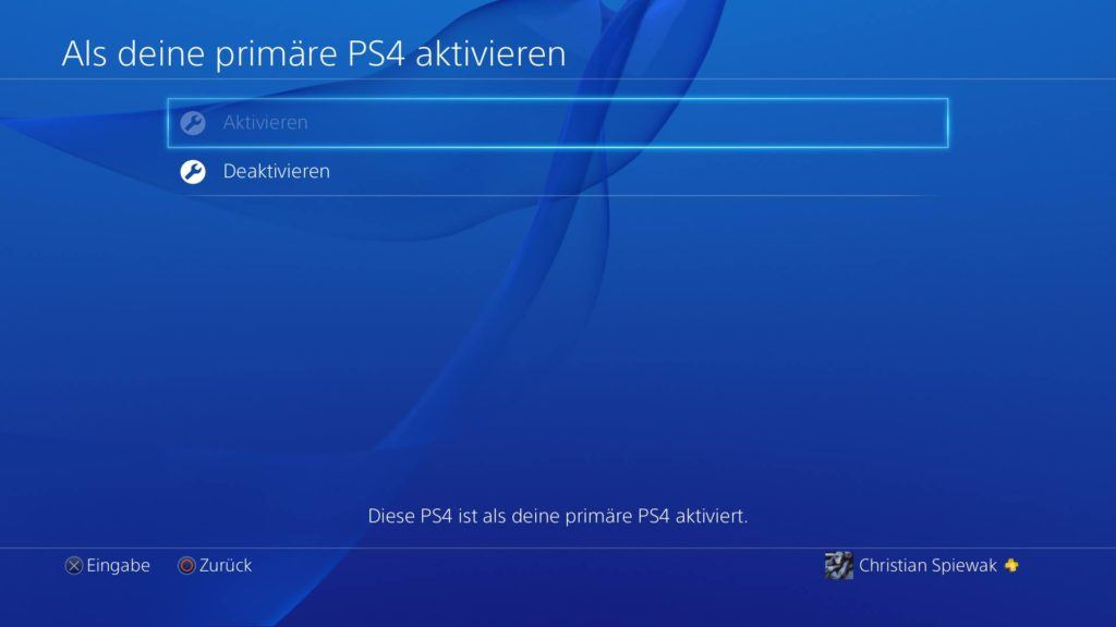 PS4 Account Sharing Bestigung