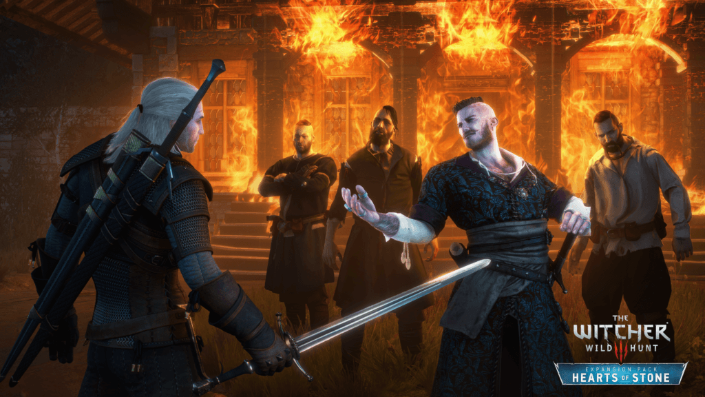 The Witcher 3 Wild Hunt Hearts of Stone A witcher shall soon be buried The skies weep EN 1441719935