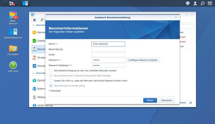 TimeMachine Synology 2